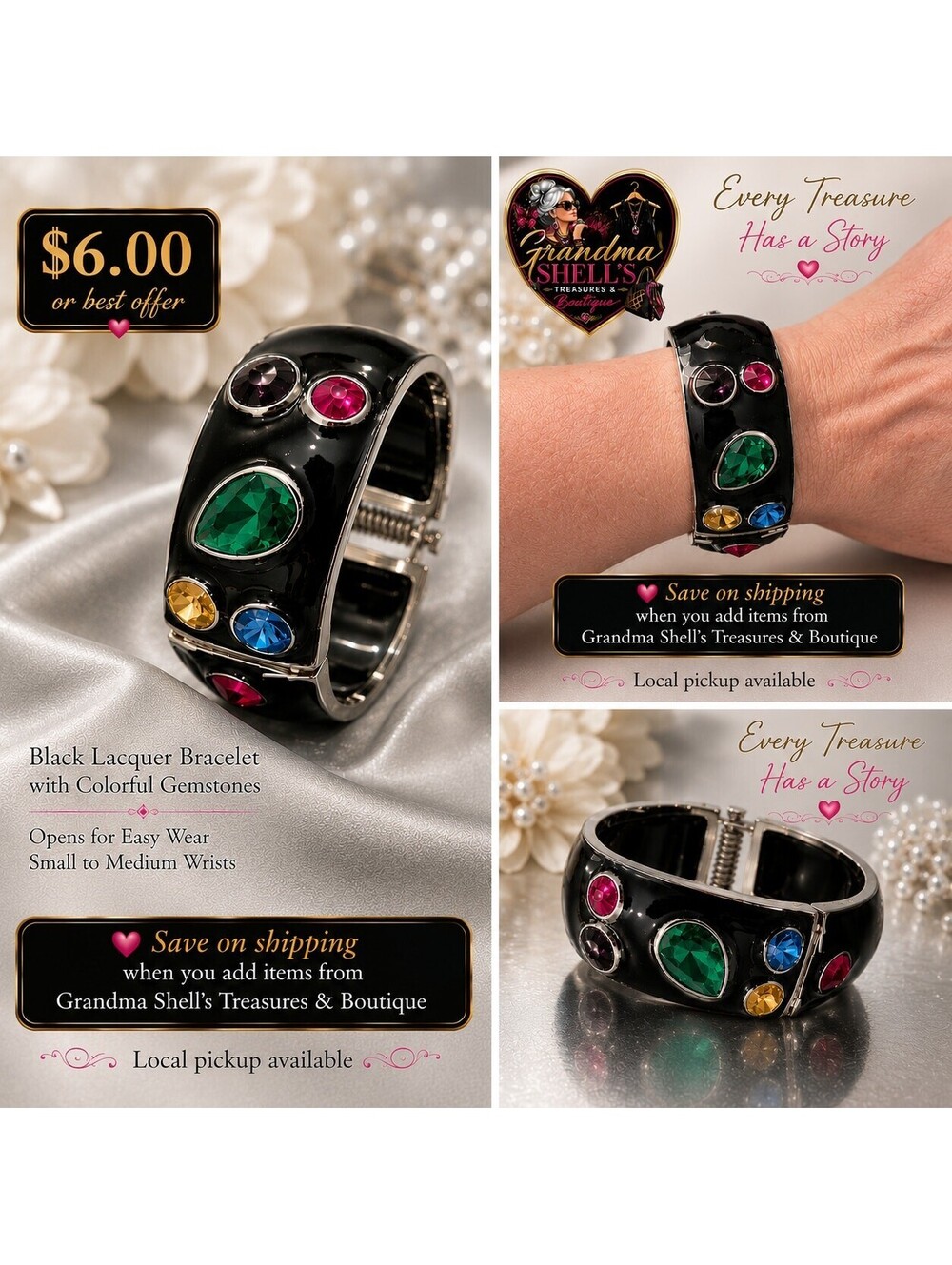 Black Lacquer Bracelet